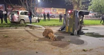 Viatura da Brigada Militar capota na RS-040 e deixa quatro policiais feridos