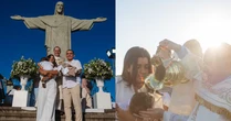 João Gomes e Ary Mirelle batizam os filhos no Cristo Redentor