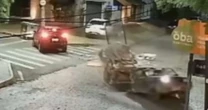 Motorista continua dirigindo após carro partir ao meio em batida no interior de SP