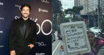 Nicolas Prattes doa R$ 1,3 mil para mulher que pedia ajuda em farol no Rio de Janeiro