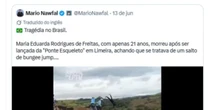 Postagens nas redes sociais fazem apologia a estupro de cadáver de jovem morta em rope jump em SP