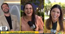 Repórter do SBT sugere 'tirar a roupa' para driblar o calor