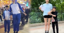 Chinesa de 2,2 metros viraliza ao anunciar gravidez do namorado, de 1,68
