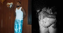 Gabigol posa aos beijos com Rafaella Santos e com o cunhado, Neymar, em festa de aniversário