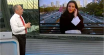 Âncora da Globo entrega segredo de repórter ao vivo: 'Cálculo meio errado'