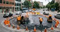 Prefeitura altera trânsito para refazer asfalto em rótula de Novo Hamburgo