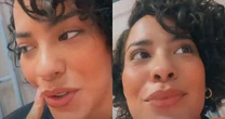 Bella Campos grava vídeo nos bastidores de Vale Tudo e faz alerta: 'Eu não posso'