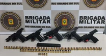 Cinco presos em Porto Alegre com armas de guerra após fuga e troca de tiros