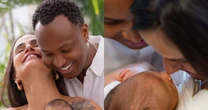 Carinha do pai? Carol Peixinho e Thiaguinho celebram um mês do filho com fotos inéditas