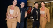 Zezé Di Camargo e Graciele Lacerda recebem 'vale night' e acompanham espetáculo de herdeira