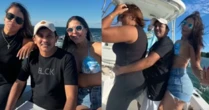 Após divórcio, dono do hit 'Caneta Azul' choca ao passear de lancha com mulheres