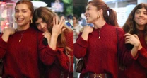 Grazi Massafera e a filha, Sofia, combinam looks para ir ao teatro e posam para fotos com fãs. Veja!