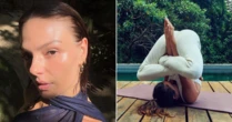 Isis Valverde posta registros fazendo poses de yoga e impressiona web; confira