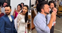 Dupla sertaneja viraliza após 'invadir' cerimônia de casamento e surpreender noivos
