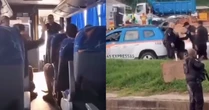 Passageiro registra desespero em ônibus assaltado e cercado pela polícia no RJ: 'Se entrega aí'