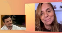 Mãe de Felipe Simas emociona o famoso com história no Encontro: 'Cisto no ovário'
