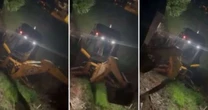 Homem furta retroescavadeira da prefeitura e tenta arrombar banco em Quatro Irmãos