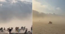 Rajadas de até 100km/h em praia da França fazem temperaturas cair 15ºC em uma hora