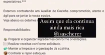 Ricaça, Isa Scherer oferece vaga com pagamento pouco maior que o salário mínimo