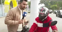 Repórter da Record testa mototáxi ao vivo e surpreende motorista; assista