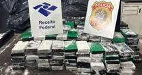 Receita Federal apreende 405 quilos de cocaína escondida em carga de colágeno no Porto de Santos