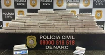 Residência vigiada por semanas vira alvo de operação e Policia prende em flagrante homem com 50 tijolos de maconha