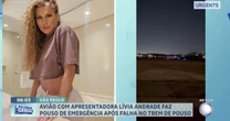 Lívia Andrade toma susto em avião e bomba audiência do 'Cidade Alerta'