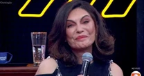 Rosto e roupa de Márcia Goldschmidt no 'Domingão' dão o que falar: 'Não tem jeito'