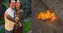 Exagero? Esposa de Regis Danese queima brinquedo do filho após casa pegar fogo