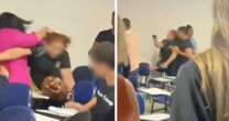 Estudante aponta arma para colega durante briga em faculdade em Maceió; VÍDEO