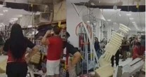 Teto de loja desaba durante inauguração e atinge clientes no Ceará