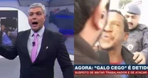 Joel Datena se revolta após repórter da Band levar cusparada de preso: 'Vagabundo'