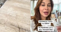 Maíra Cardi visita obra de mansão e encontra piso de R$ 2 milhões arrebentado: 'Assim não dá!'