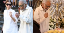 O comovente adeus de Gilberto Gil a Nana Caymmi em 20 fotos: cantor vai ao velório da ex-mulher e emociona com beijo na testa em despedida