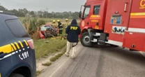 Colisão frontal deixa uma pessoa morta na BR-471, em Santa Vitória do Palmar
