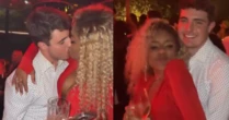 Cariúcha elogia filho de Gugu após beijo em festa: 'Bem criado'