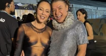 Sem roupa? Paolla Oliveira curte show de Lady Gaga com look polêmico