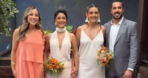 Renata e Maike, do BBB 25, vão a casamento juntos em Fortaleza