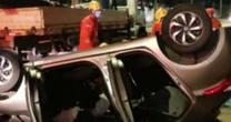 Acidente entre caminhão e carro deixa um morto e dois feridos, na Avenida Norte; veja vídeo