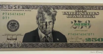 Governo Trump pressiona por criação de nota de US$ 250 com rosto do presidente americano, diz jornal
