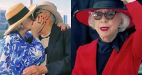 Fernanda Montenegro posta beijo com colega da velha guarda