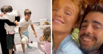 Pedro Scooby mostra reencontro dos filhos com irmãos que moram com Luana Piovani