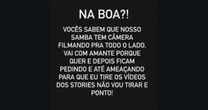 Muito antes de Coldplay: amantes são flagrados em show no Rio, ameaçam sambista e resposta viraliza
