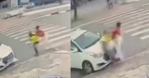 Homem tenta roubar mulher, morde o peito dela e acaba preso no litoral de SP
