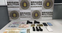 Casal é surpreendido pela Brigada Militar com armas e munições em Porto Alegre
