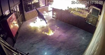 Vândalo desastrado ateia fogo em si mesmo ao tentar incendiar restaurante libanês