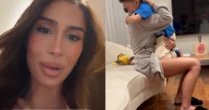 Bianca Andrade mostra filho chorando em despedida após dois meses juntos: 'Dói muito'