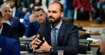 Eduardo Bolsonaro cita esforço para negociar taxação com Trump: 'Quase um milagre'