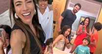 Patrícia Abravanel publica clique raro em família e caçula aparece com pose inusitada: 'Controlar'