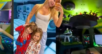 Nem Disney, nem parque: os quartos das filhas de Virgínia Fonseca em Orlando têm LEDs, nave espacial, escorregador e até piso que acende! Aos detalhes